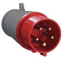 Вилка кабельная переносная IEK КНР ССИ-015 16А 3Р+PE+N 400В IР44 красный картинка 